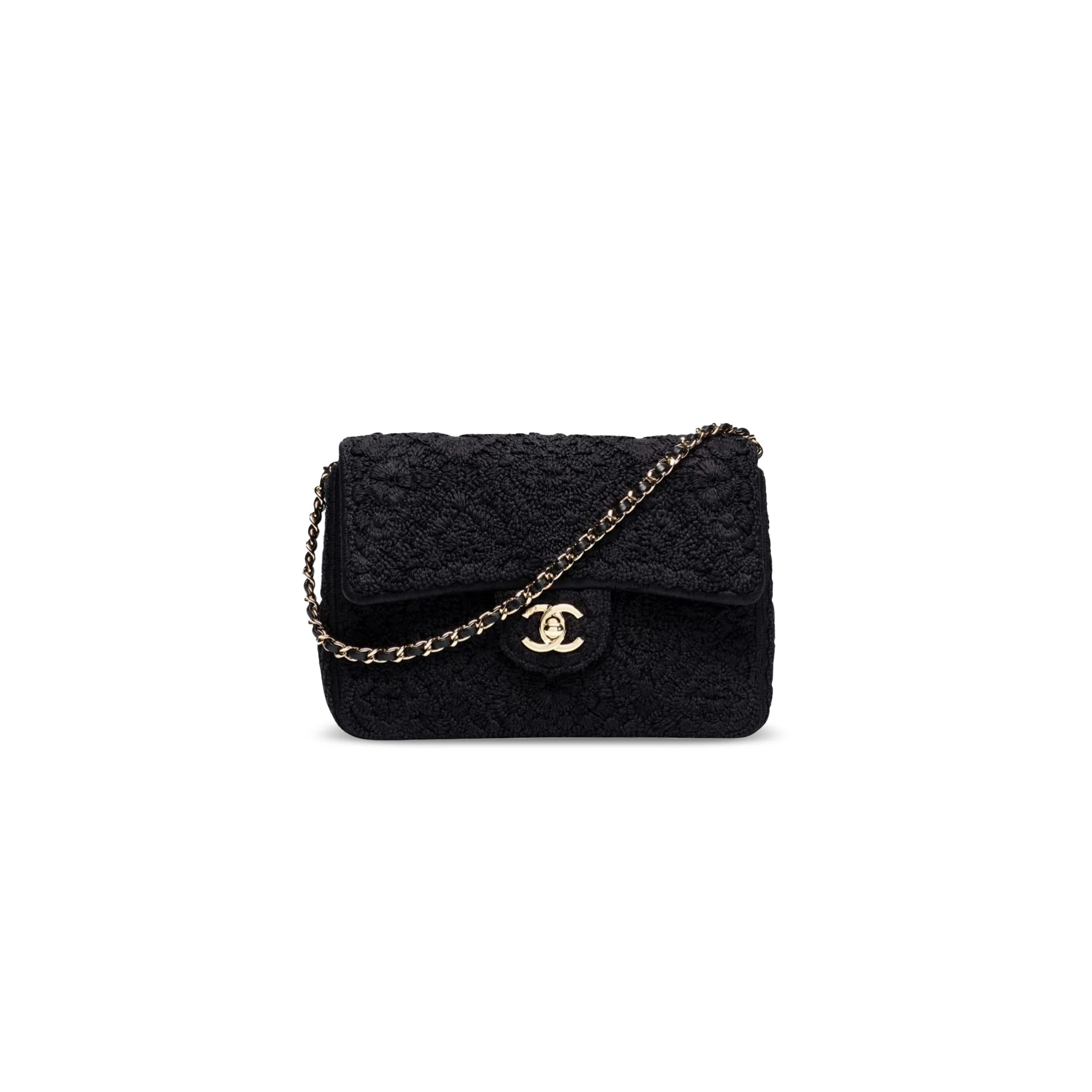 CHANEL MASTER MINI FLAP BAG CROCHET-EFFECT WEAVING AS6076 (20*14*6cm)